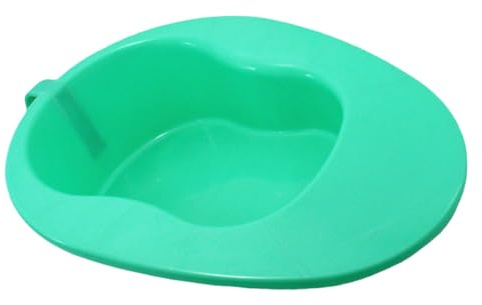 Healvian Bassin de Lit Horizontal pour Personnes Âgées Alitées à Poignée, Plastique, Grand Format, Urinoir de Lit Confortable pour Soins Infirmiers, Adapté Femmes Enceintes et Mobilité