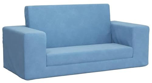 Eleganz Sofá cama infantil de 2 plazas de felpa suave (100% poliéster) - Cómodo mueble para bebés y niños pequeños para habitación infantil y sala de estar