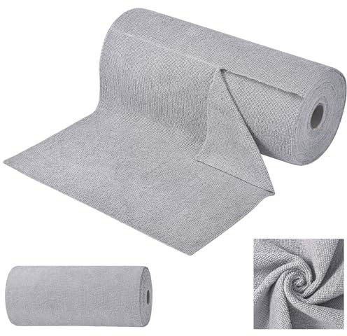 HOMIKLSA Rotolo di Panno in Microfibra, 50 Pezzi Panni per la Pulizia Strappabili, Panno per Pulizia Multiuso 30 x 30 cm, Strofinacci Riutilizzabili e Senza Pelucchi, per Auto, Vetri, Cucina e Bagno