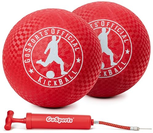 GoSports Official Kickball with Pump (2 Pack), 10