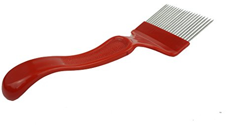APIFORMES Entdeckelungsgabel - Plastik mit 21 geraden Nägeln - Rot | Honigernte | Waben Entdeckeln | Bienen | Imkerei | Imkereibedarf |