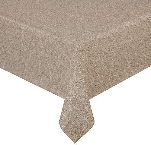 Wachstuch Wachstischdecke Tischdecke Gartentischdecke Lack Leinen Braun Breite & Länge wählbar 110 x 170 cm Eckig abwaschbar