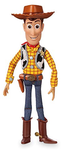 Disney Store Official Sheriff Woody Talking Action Figure from Toy Story, Features Sounds and Phrases from The Movies, Interacts with Other Figures and Toys