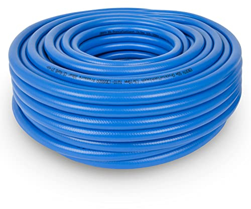 EBERTH Tuyau à air comprimé, tuyau d'air haute pression pour compresseur, longueur 50m, diamètre 13mm x 19mm (intérieur x extérieur), 20 bar, accessoires pour outils pneumatique sans raccord
