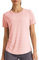 Libin Sportshirt Damen Kurzärm, Leichtes Atmungsaktiv Sport Shirts for Damen, Workout, Fitnessstudio, Laufen Tops, Quck Dry Rundhalsausschnitt Yoga-Shirts Locker, 00-pink, XX-Large