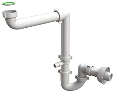 Kiamami Valentina - Sifone per lavello con una vasca salvaspazio | Space 1B