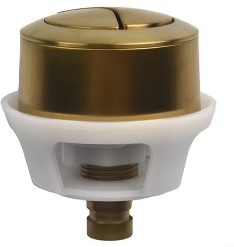 DAZZLEEX Pulsante per sciacquone WC, finitura oro spazzolato, aspetto lussuoso, placcatura in ABS cromato, ricambio per cassetta nascosta (oro)