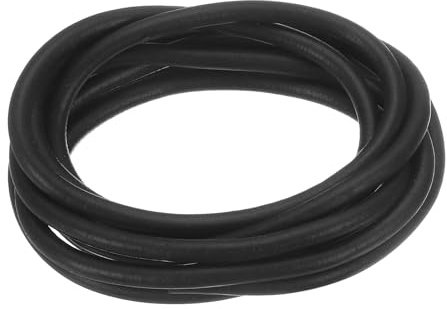 sourcing map Silicone Foam Seal Strip, 5mm(0.2) Dia 2 Meters(6.56 Ft) Long Sponge Rubber Weather Seal Strip Round Rubber Cord Solid for Machinery and Industries, Black