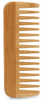 Myazs Pettine a denti larghi in bambù naturale Pettini districanti antistatici per capelli ricci per donne uomini lisciante massaggio casa salone uso spazzole per capelli in bambù