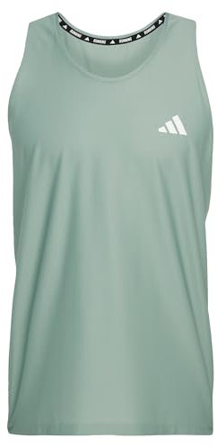 adidas Herren Own The Run Tank Top, Silver Green, M