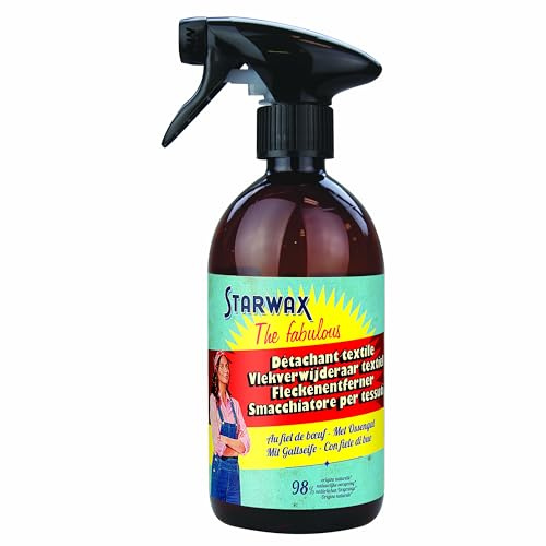 STARWAX FABULOUS Spray détachant textile fiel de bœuf, prêt à l'emploi, élimine taches sang vin graisse curry sur linge textiles délicats soie et laine
