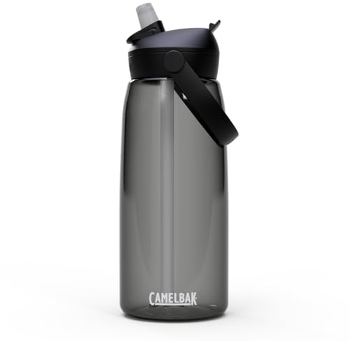 Camelbak THRIVE FLIP STRAW 950 ml – sport bottle – on-the-go flow valve – dust cover – swing handle – ideal for hiking – charcoal, size: OS