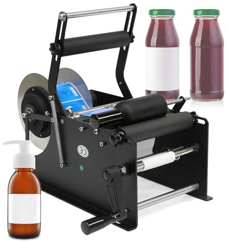 Elektrisk Flasketikettapplikator, Automatisk Etiketteringsmaskin FöR Flasketikett, FöR Diameter 20-80 Mm Plastflaska Glasflaska,220V
