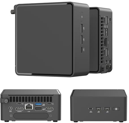 Cutesliving NUC 15 Pro Mini PC épais | Core Ultra 5 225H 14 cœurs | 64 W TDP | DDR5-6400 96 Go Max | PCIe 5.0 SSD | Wi-Fi 7 | Dual Thunderbolt 4 | MIL-STD-810H (barébone, pas de RAM et SSD et OS)