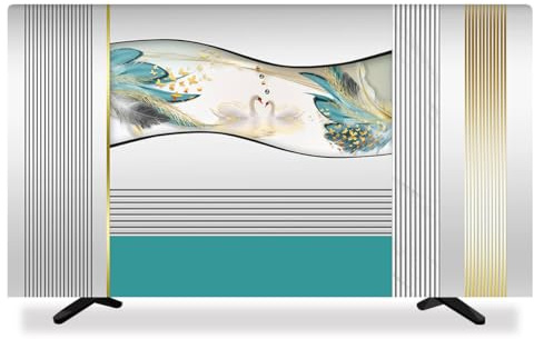 GPDNBIEU, Decoration 32-80in TV Cover Dust Proof Television Screen Protector For LCD LED Wall Mount Curved Desktop Monitor Room(B,55IN)