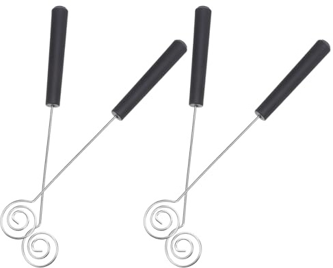 FONDOTIN 4 Tenedores Espirales de Acero Inoxidable para Mojar Chocolate Utensilios de Cocina para Fondue y Decoración de Postres Herramienta Compacta para Fiestas y Buffet