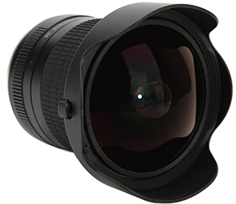 Keenso 8 Mm F/3.0 Fisheye-Objektiv, 180° Ultravidvinkelobjektiv för EF-S-monterade Kameror, Manuell Fokus, Flerskiktsbelagt Optiskt Glas, Lätt, Vidvinkelobjektiv med Fast Fokus, 1 Objektiv, för