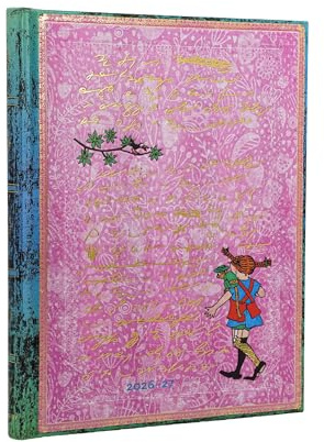 18-Monatskalender 2026-2027 Astrid Lindgren, Pippi Langstrumpf Ultra Vertikal: 1 Woche = 2 Seiten