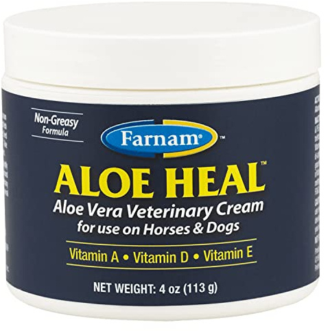 Farnam Aloe Heal Aloe Vera Veterinary Cream for use on Horses and Dogs 4 Ounces