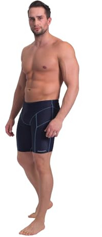 sesto senso Jammer badbyxor herr badshorts boxer haj surfing segling vattensporter, Mörkblå, L