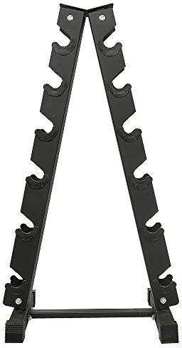 Support d'haltères courts, en acier résistant, capacité de charge de 200 kg, 6 niveaux, noir