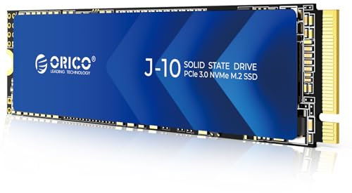 ORICO 2TB NVMe M.2 SSD PCIe Gen3.0x4 2280, hasta 3100 MB/s, 3D NAND SSD Interno (con Disipador), Discos Duros Solidos Internos para PC y Edición de Vídeo-J10