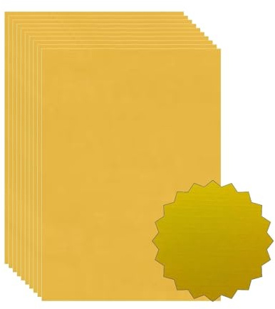ASENME Scrapbook Kartong, A4 – 15 enheter Texturerat (Gul senap, A4 / 15 enheter)