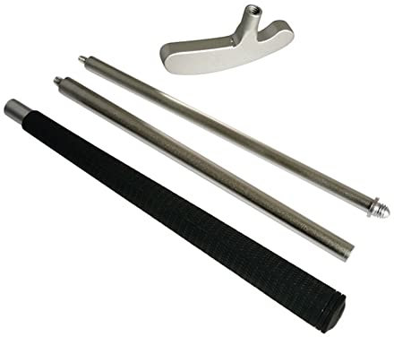3-teiliger faltbarer Putter für Rechts- und Linkshänder, Golfer, tragbarer Reise-Putter, Kinder-Putter, Zwei-Wege-einziehbar