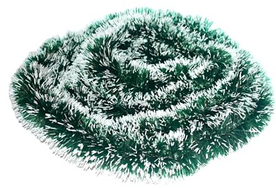 Ghirlanda Natalizia per Scale 3m 5m 10m, Ghirlanda Albero di Natale, Ghirlanda Verde Natale Ghirlande Natalizie da Esterno, Ghirlande Natale Lunghe per Porta Camino (Verde+Bianco, 10M)