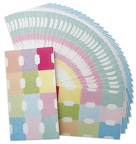 TOGEVAL 50 Farbige Index Registerkarten 50 Blatt Beschreibbar Selbstklebend Blockfarben Haftnotizen Buchseitenmarkierungen Büro Und Schule