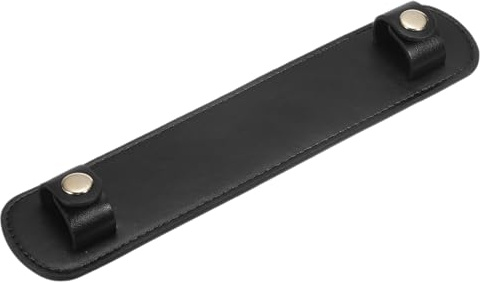 PATIKIL Almohadilla de Correa de Hombro de Cuero de 9 x 2, Almohadillas de Correa de Mochila de Cuero PU Protector de Correa de Bolso de Mano Cubiertas de Cojín Desmontables, Negro