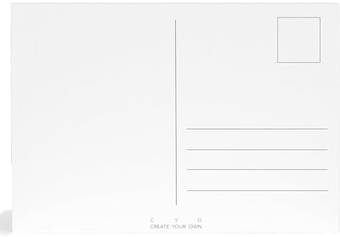 JamJar Print Postcards - White, A6, 60 Blank Cards, 250 GSM