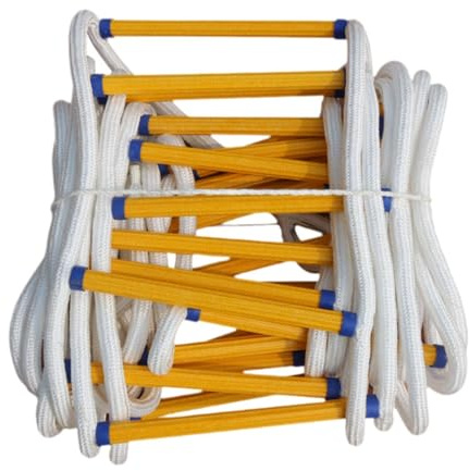 Sharplace Échelle de secours en cas d'incendie de 16 pieds, échelle de corde de 5 m, rapide et robuste, légère, portable et réutilisable, pour le bureau la
