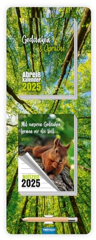 Trötsch Abreißkalender Gedanken und Sprüche 2025 mit Notizblock: Wandkalender