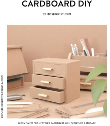 CARDBOARD DIY BY ITOSHIGE STUDIO 20 TEMPLATES FOR MINI FURNITURE & STORAGE