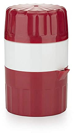 Börner Presse-agrume • Presse-agrumes pour Jus de Fruits/Légumes Frais • Extracteur de Jus avec Récipient • Presse-Citron & Orange Manuel • Presse-Fruits • Couleur: Rouge
