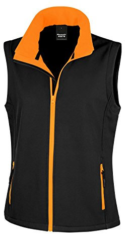 Result Core Womans Softshell Bodywarmer - 7 Colours/XS-2X - Black/Orange - M