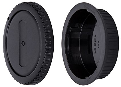 JJC Tapa de Cuerpo + Tapa del Objetivo de Cámara para Canon EOS DSLR & Canon EF/EF-S Mount Objetivo (Conjunto de 1)