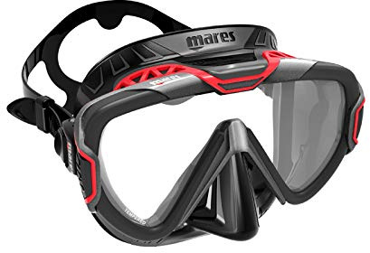 Mares Pure Wire, Maschera per Immersioni con Telaio Intercambiabile, Adulto, Unisex, Nero e Rosso
