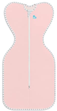 Love To Dream Pucksack, Baby Erstausstattung Large (8,5-11kg), ideal für Moderate Temperaturen 20-24°C, Arme hoch Position, zweiweg-Reißverschluss für einfaches Windelwechseln, Schlafsack Rosa
