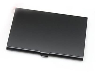 anso Visitenkartenetui aus Metall, für Ausweise, Kreditkarten, Schwarz