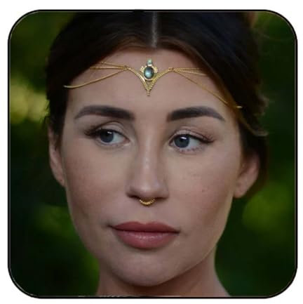 Runmi Chaîne frontale en strass pour femme et fille