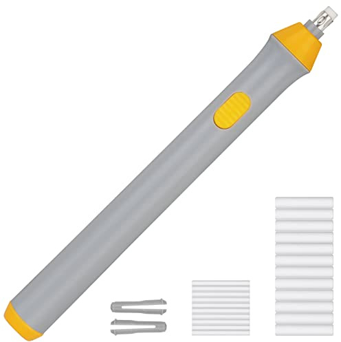OFFCUP Gomme électrique, Stylo Gomme à Piles, 22 Gommes De Recharges, Gommes à Crayon Automatique Portable pour Les Artistes, Dessinateurs, Architectes Fournitures De Bureau Et écoles-Gris