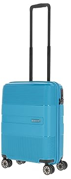 Travelite 4-Rad Hartschalen Handgepäck Koffer klein mit TSA Schloss, Gepäck Serie WAAL: Stabiler Trolley mit recyceltem Innenfutter, 55 cm, 36 Liter