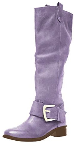 NUSGEAR 2023 Botas altas para Mujer nieve planas Botas hasta la Rodilla Holgadas invierno Elegantes botas de equitación Vintage Largas Botas de Jinete Antideslizante Casual Moda Fiesta Cómoda Zapatos