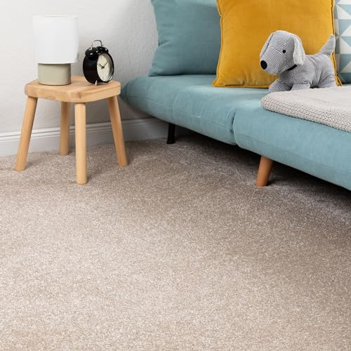 Steffensmeier Teppichboden Korsika Meterware | Auslegware für Kinderzimmer Wohnzimmer Schlafzimmer | Sand, Größe: 200x300 cm