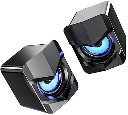 Gatuida 2pezzi Altoparlanti Desktop Compatti Usb Mini Casse Acustiche Per Computer Subwoofer Per e Scuola
