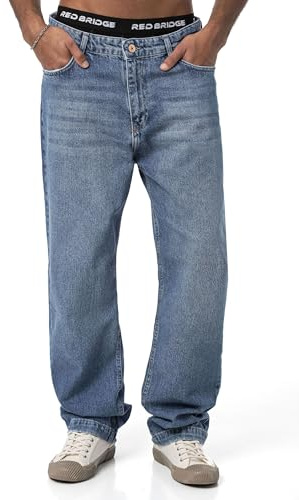 Redbridge Jeans di alta qualità, taglio ampio, denim baggy, Blu, 38W / 30L