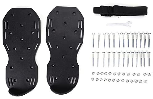 Cocoarm Lawn Aerator Shoes 1 Pair of Spike Shoes for Lawn Heavy Duty Lawn Scarifier Shoes for Aerating Patio Garden Grass Lawn, Adjustable Strap and Buckle 30 * 13.3 * 5.5cm (3 straps)