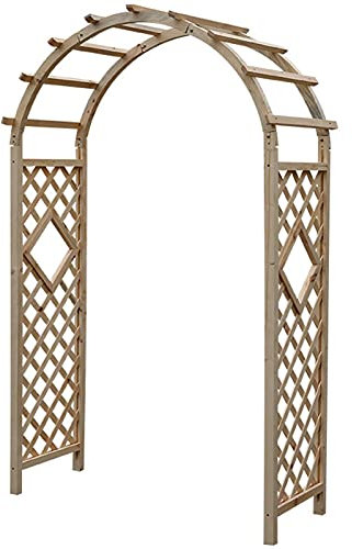 Arcs de roses de jardin en bois résistant aux intempéries Treillis Arcs grimpants pour plantes grimpantes Décoration de gazebo extérieur 120 x 215 cm/140 x 225 cm